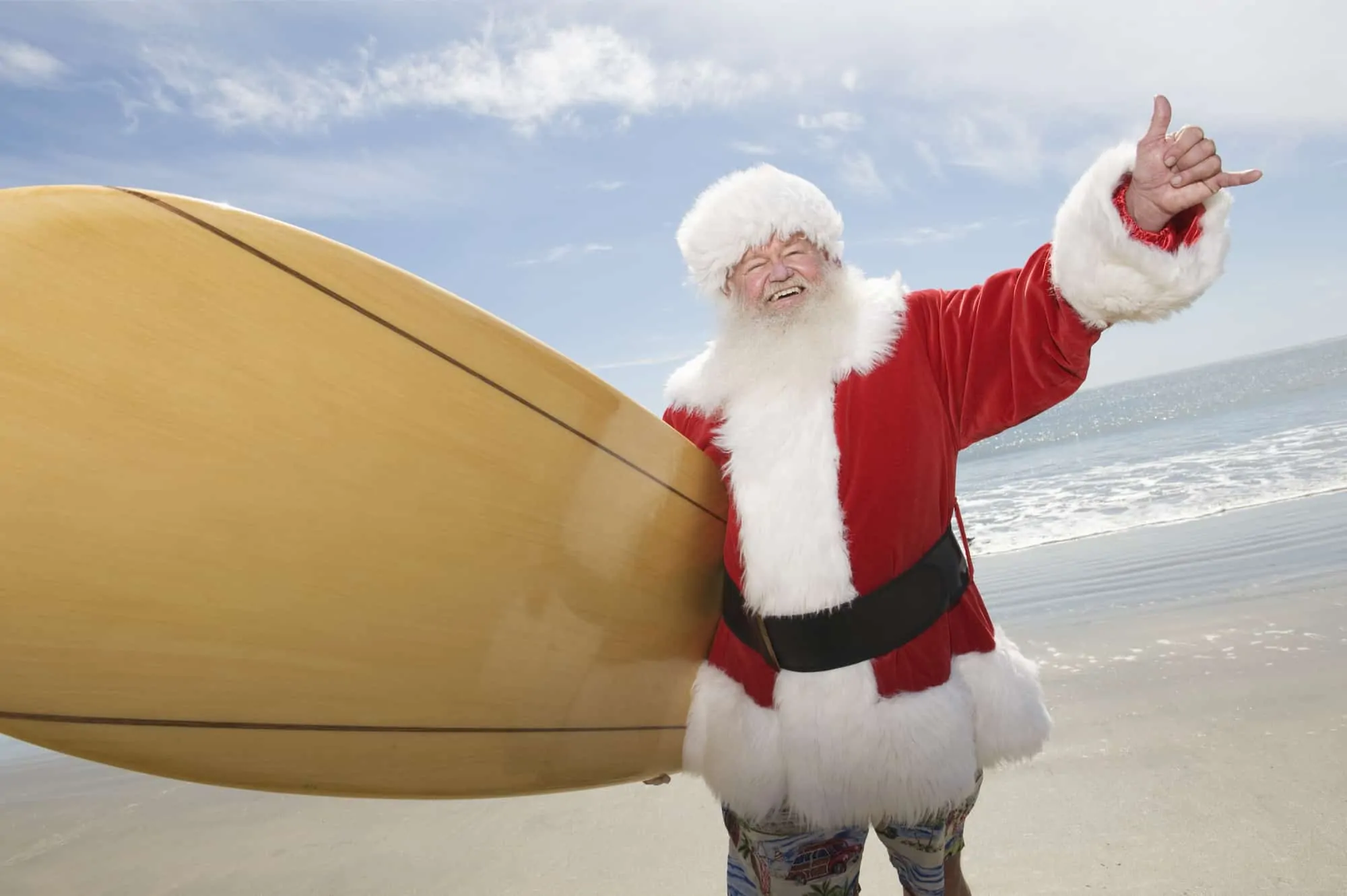 Surfing Santa Dana Point